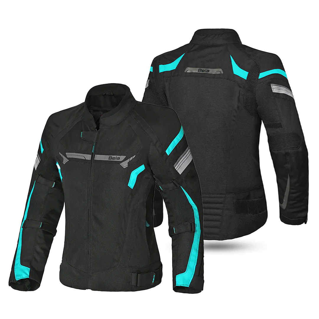 BELA HIGHLAND GIACCA DONNA MOTO TURCHESE NERO 