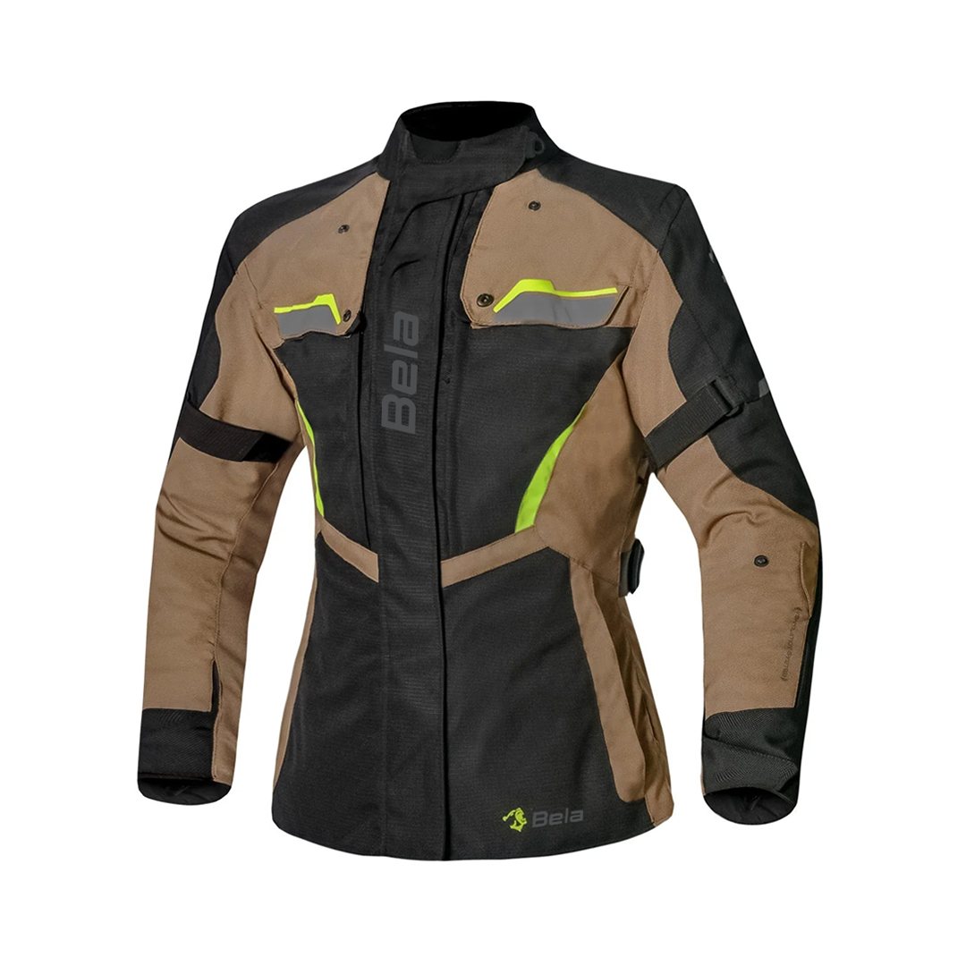 BELA HURRICANE 3 IN 1 GIACCA DONNA MOTO NERO SABBIA GIALLO FLUO 