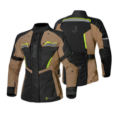BELA HURRICANE 3 IN 1 GIACCA DONNA MOTO NERO SABBIA GIALLO FLUO 