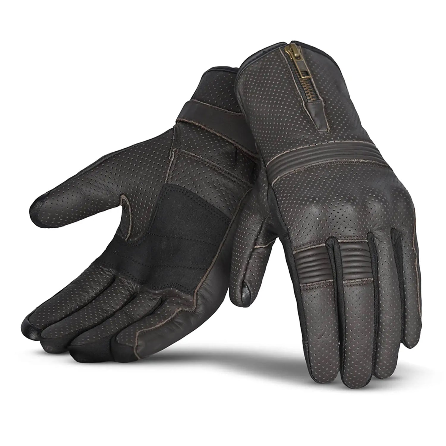 BELA IMPACT GUANTES DE MOTO PIEL MARRON 