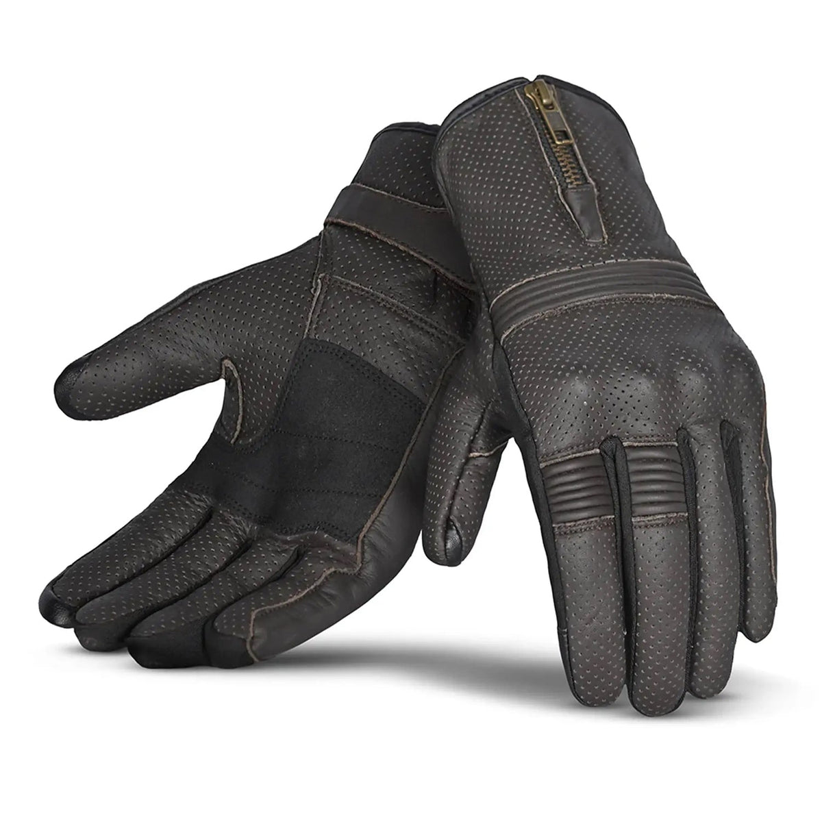 BELA IMPACT GUANTES DE MOTO PIEL MARRON 