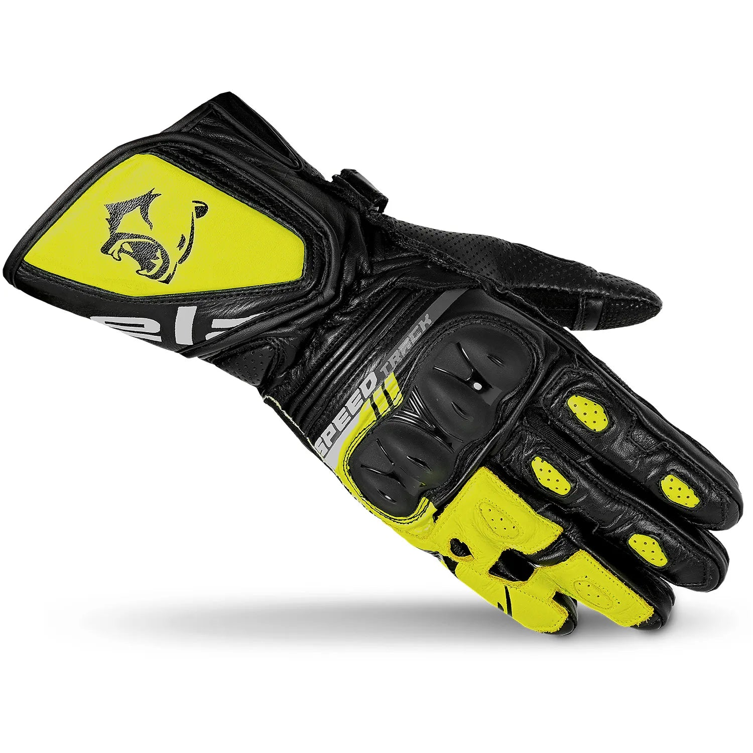 BELA LEMOX GUANTI DI MOTO CORSA UOMO NERO BIANCO GIALLO 