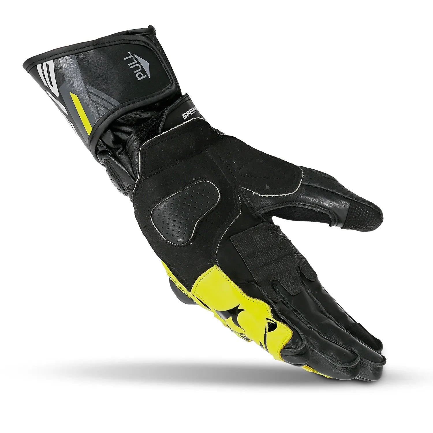 BELA LEMOX GUANTI DI MOTO CORSA UOMO NERO BIANCO GIALLO 