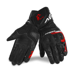BELA LEMOX GUANTI DI MOTO CORSA UOMO NERO ROSSO 