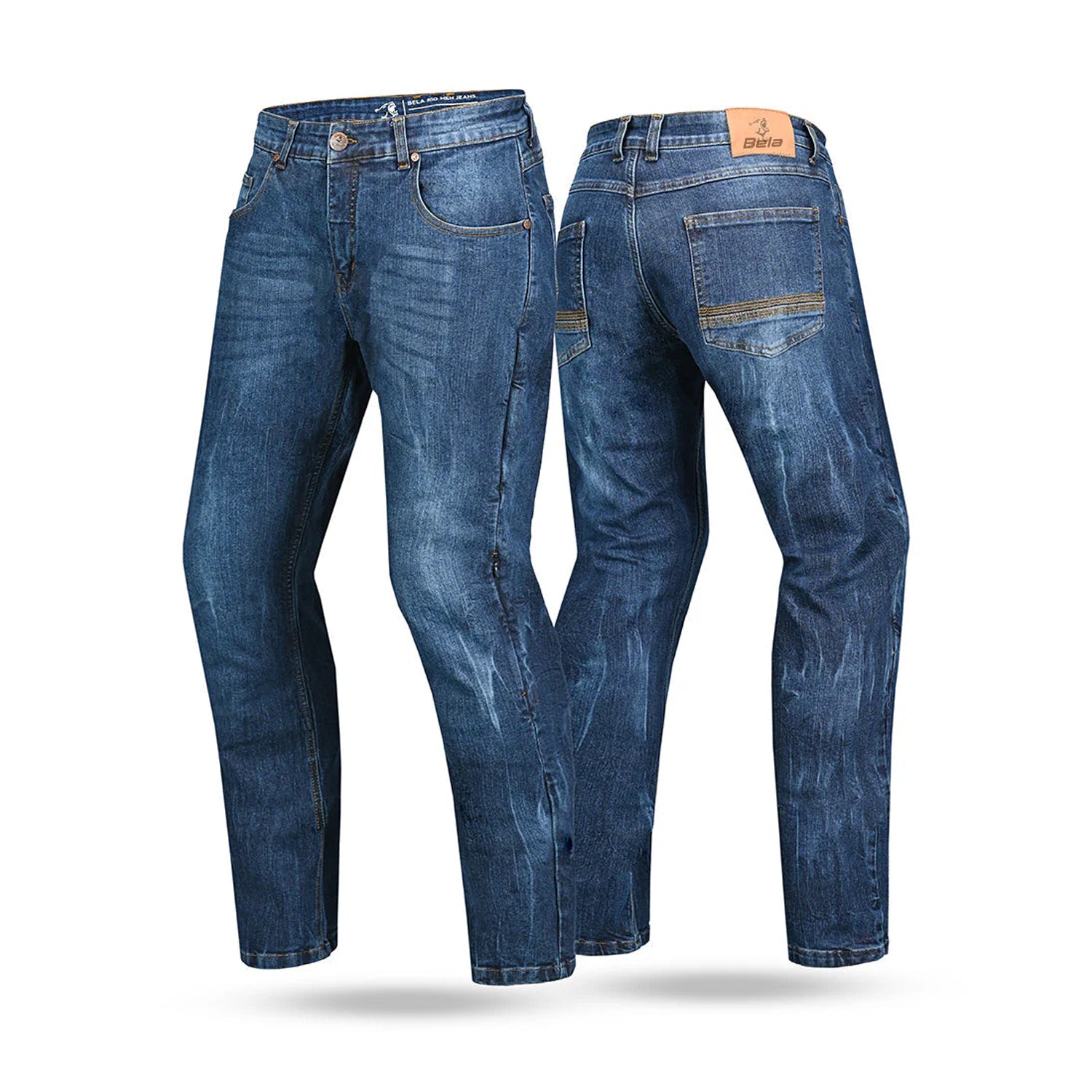 BELA RIO TIE & DYE JEANS DI MOTO UOMO BLU 34L 