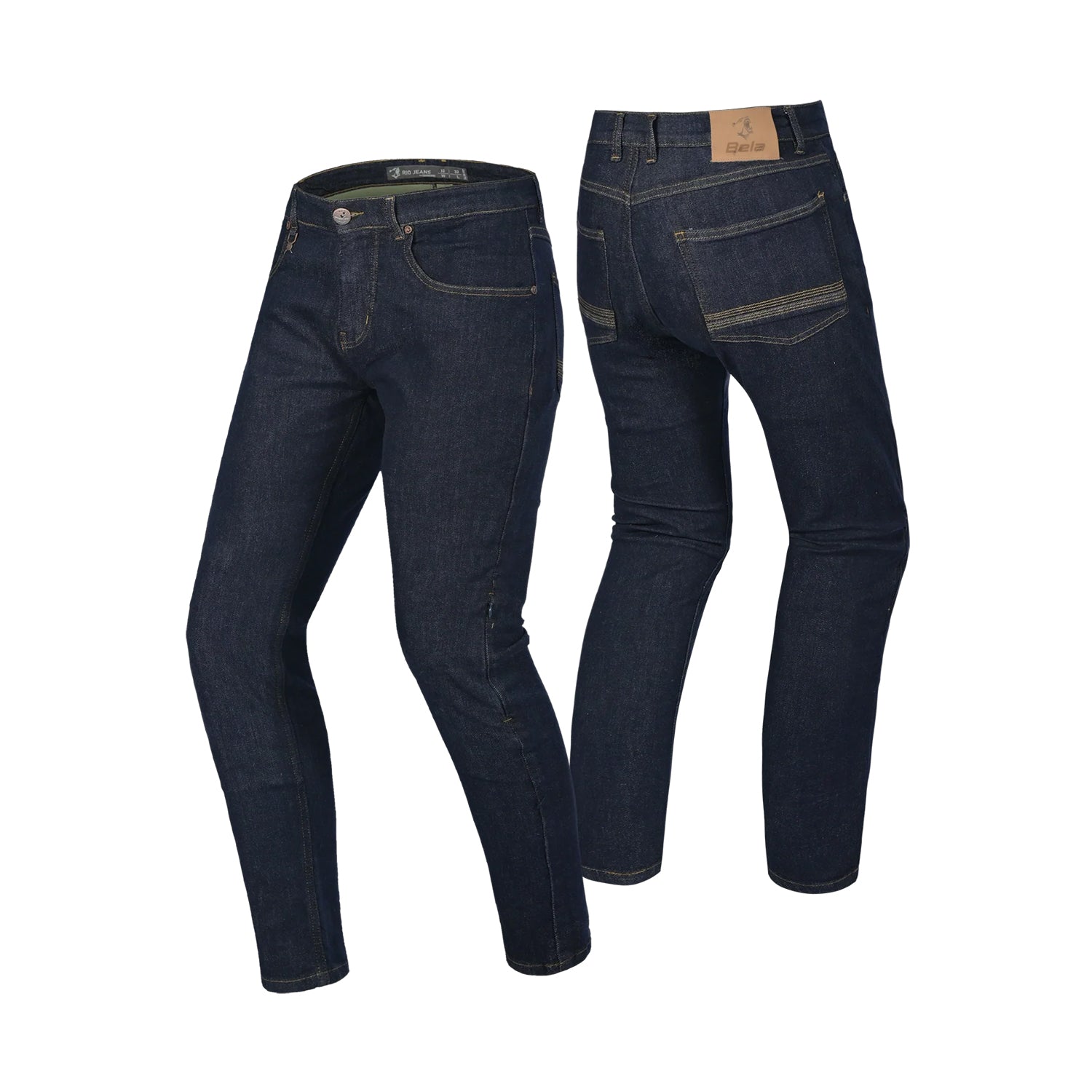 BELA RIO PANTALONI UOMO JEANS SCURO 32L BLU 