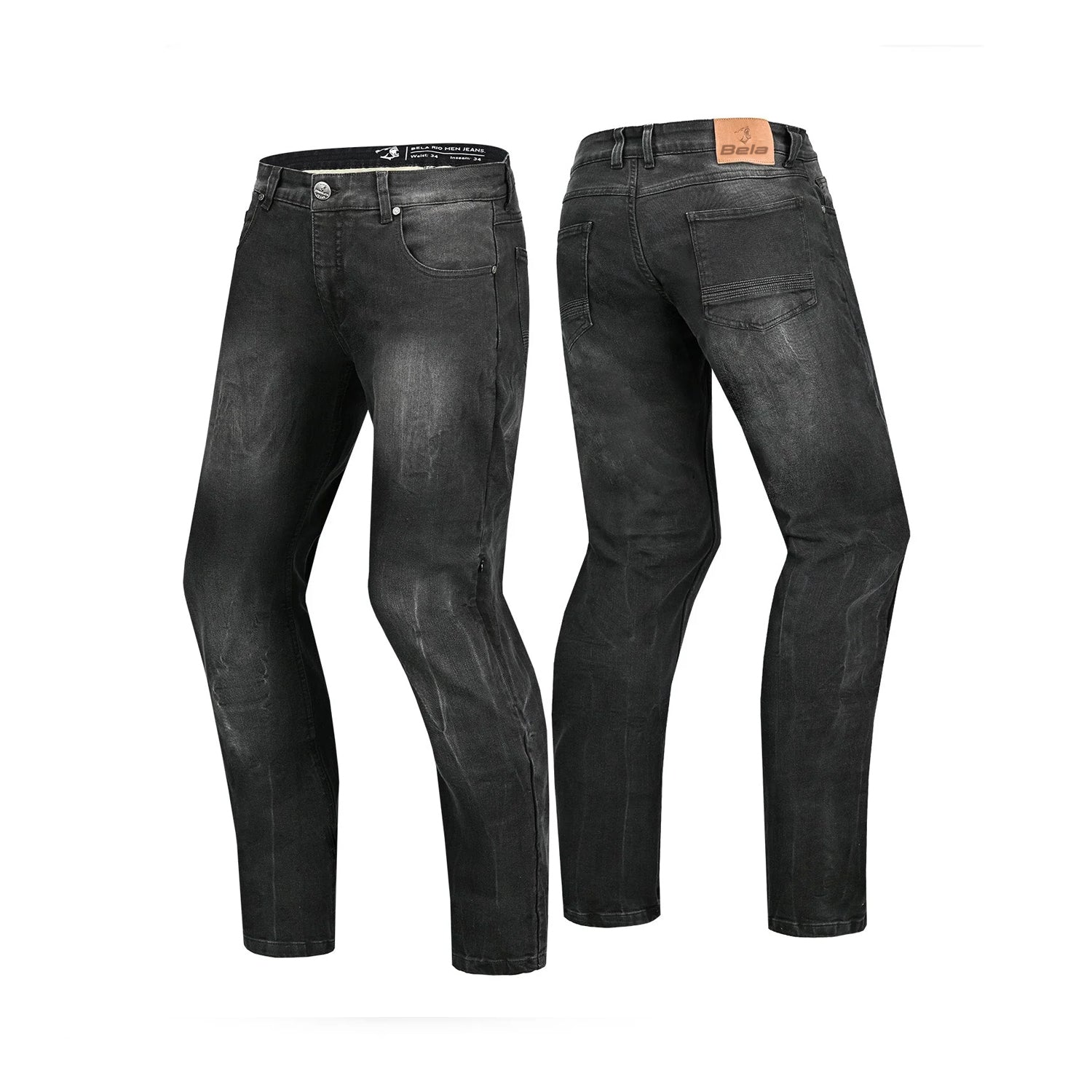 BELA RIO TIE & DYE PANTALONI UOMO JEANS 32L NERO 