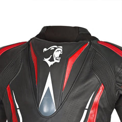 BELA ROCKET GIACCA UOMO MOTO IN PELLE NERA E ROSSA 