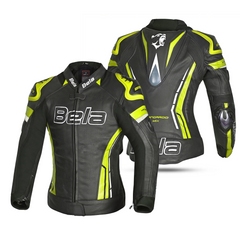 BELA ROCKET GIACCA DONNA (PELLE CANGURO MIX) NERO GIALLO 