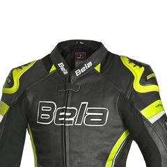 BELA ROCKET GIACCA DONNA (PELLE CANGURO MIX) NERO GIALLO 