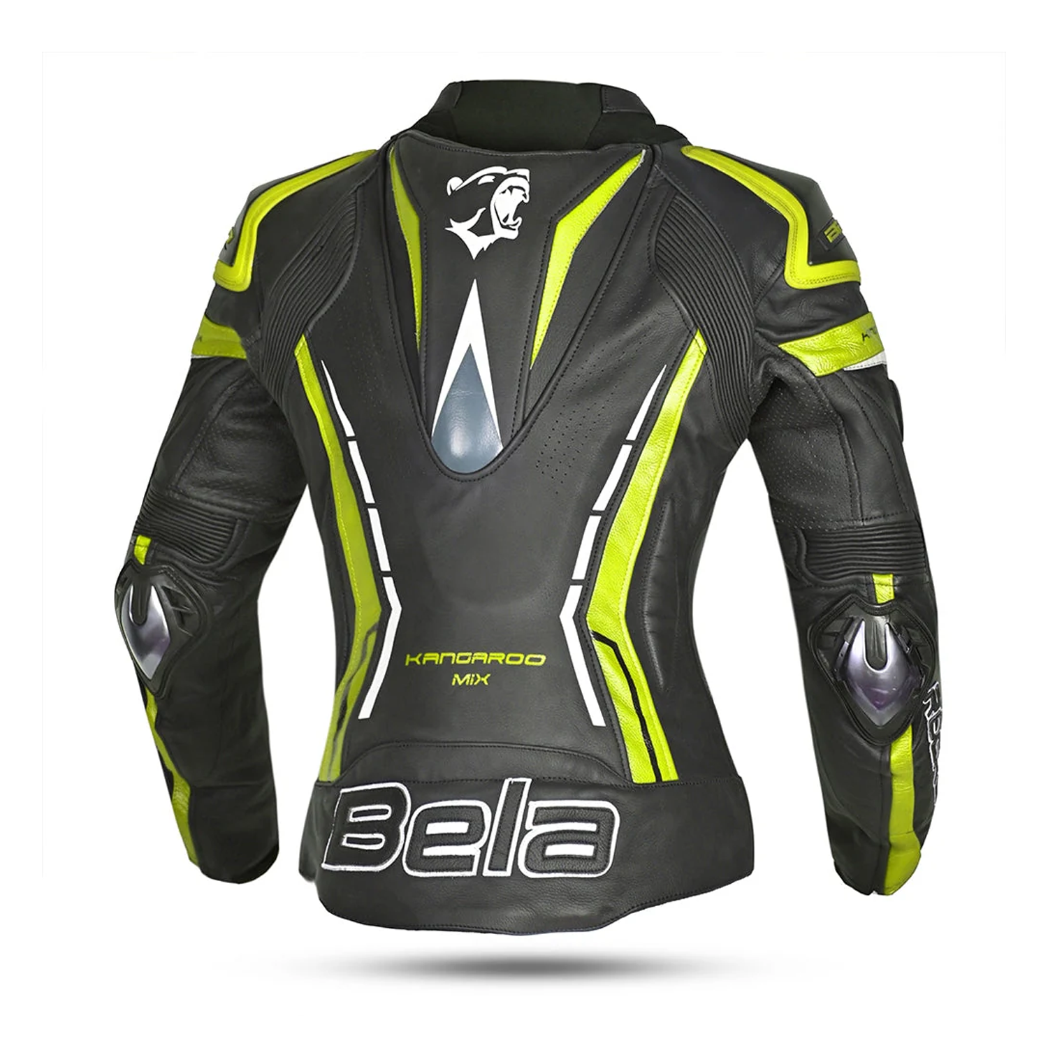 BELA ROCKET GIACCA DONNA (PELLE CANGURO MIX) NERO GIALLO 