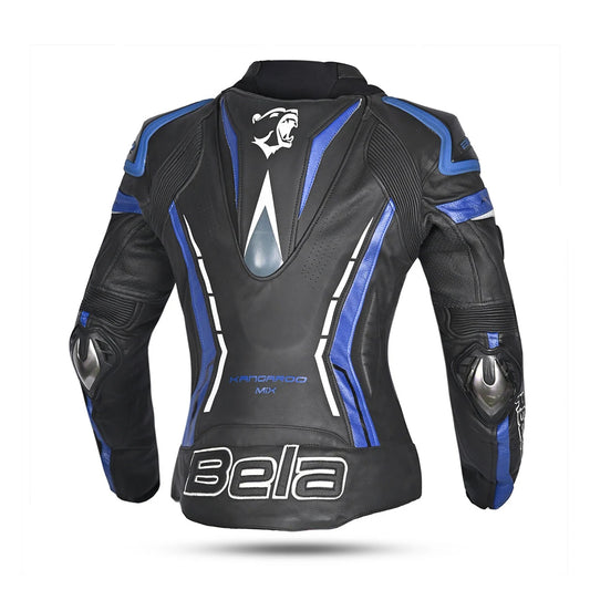BELA ROCKET GIACCA DONNA (PELLE CANGURO MIX) NERO BLU – Yamoto.it