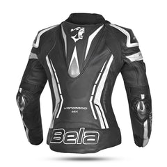 BELA ROCKET GIACCA DONNA (PELLE CANGURO MIX) NERO BIANCO 
