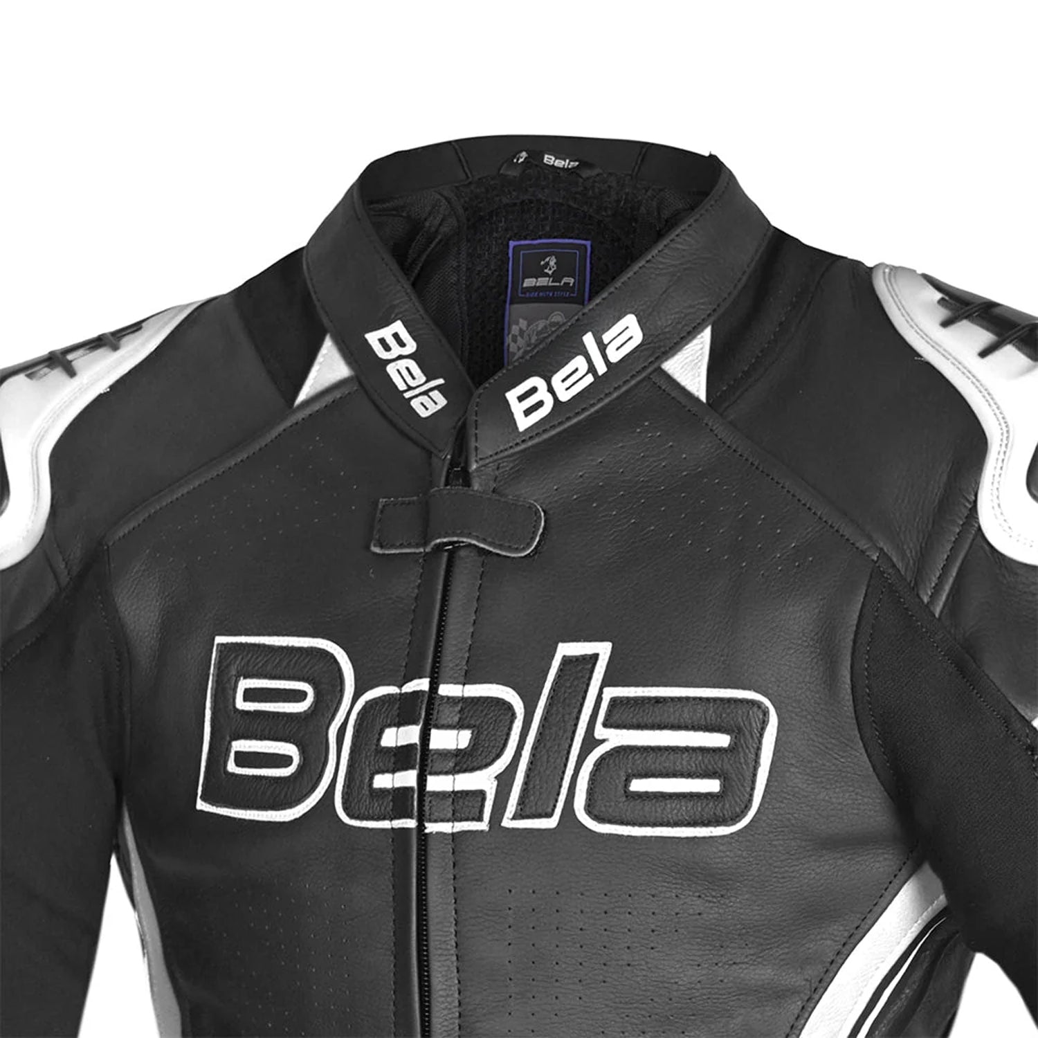 BELA ROCKET GIACCA DONNA (PELLE CANGURO MIX) NERO BIANCO 