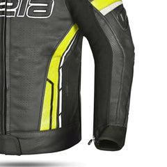 BELA ROCKET GIACCA UOMO MOTO CORSA (PELLE CANGURO MIX) NERO GIALLO 