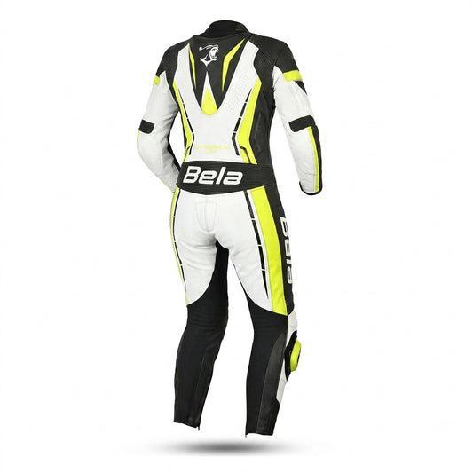BELA ROCKET MIX KANGROO 1 PC TUTA DI MOTO DONNA BIANCO NERO GIALLO FLOU – Yamoto.it
