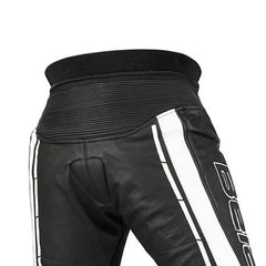 BELA ROCKET PELLE PANTALONI UOMO NERO GIALLO NERO BIANCO 