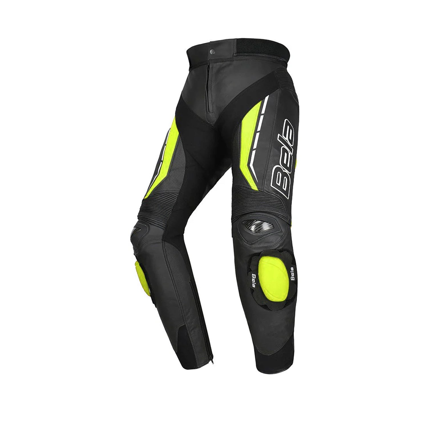BELA ROCKET PELLE PANTALONI DONNA NERO GIALLO NERO GIALLO 