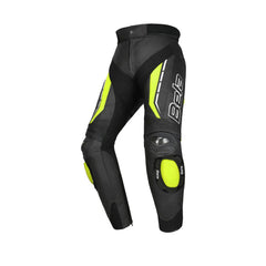 BELA ROCKET PELLE PANTALONI DONNA NERO GIALLO NERO GIALLO 