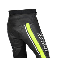 BELA ROCKET PELLE PANTALONI DONNA NERO GIALLO NERO GIALLO 