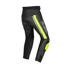 BELA ROCKET PELLE PANTALONI UOMO NERO GIALLO 