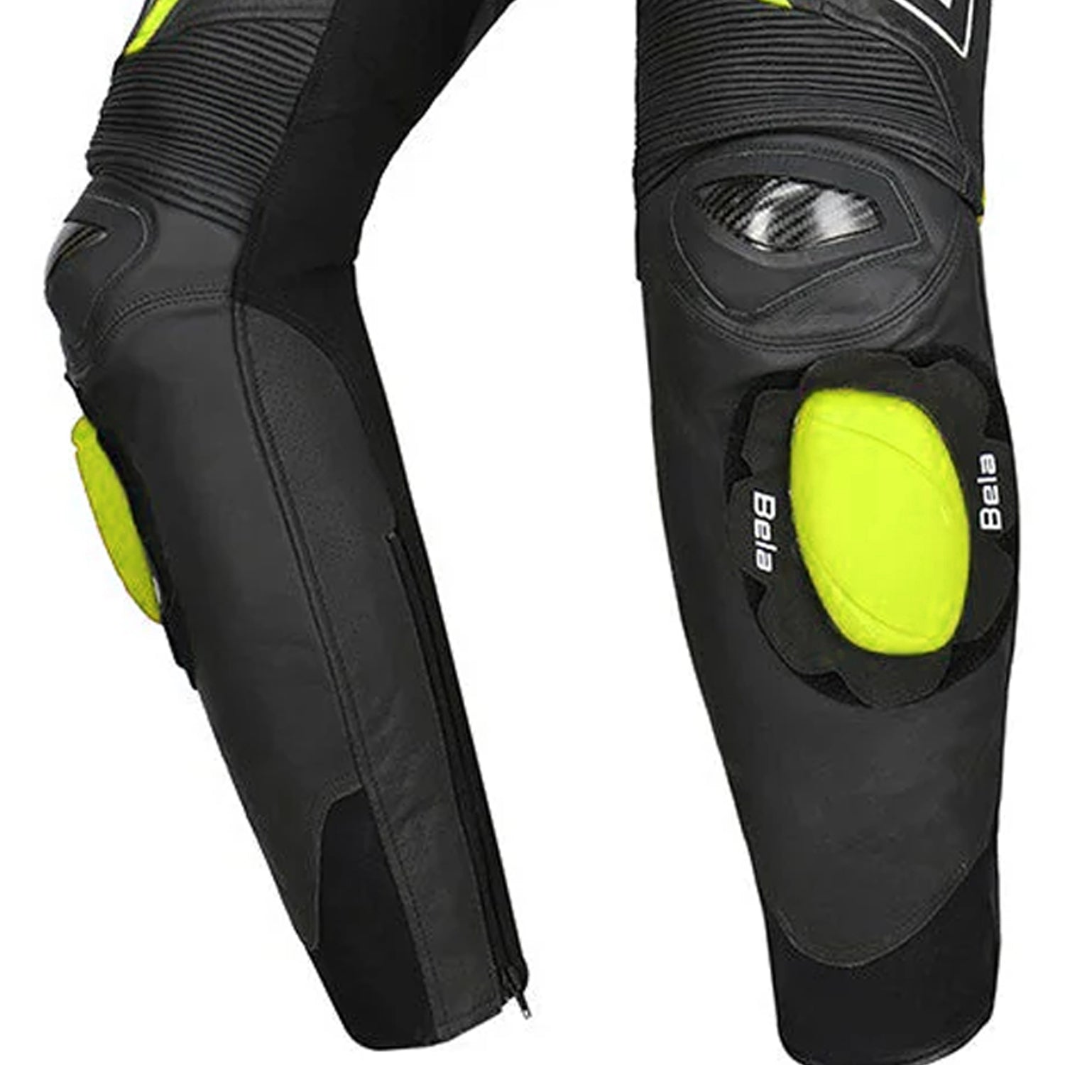 BELA ROCKET PELLE PANTALONI UOMO NERO GIALLO 