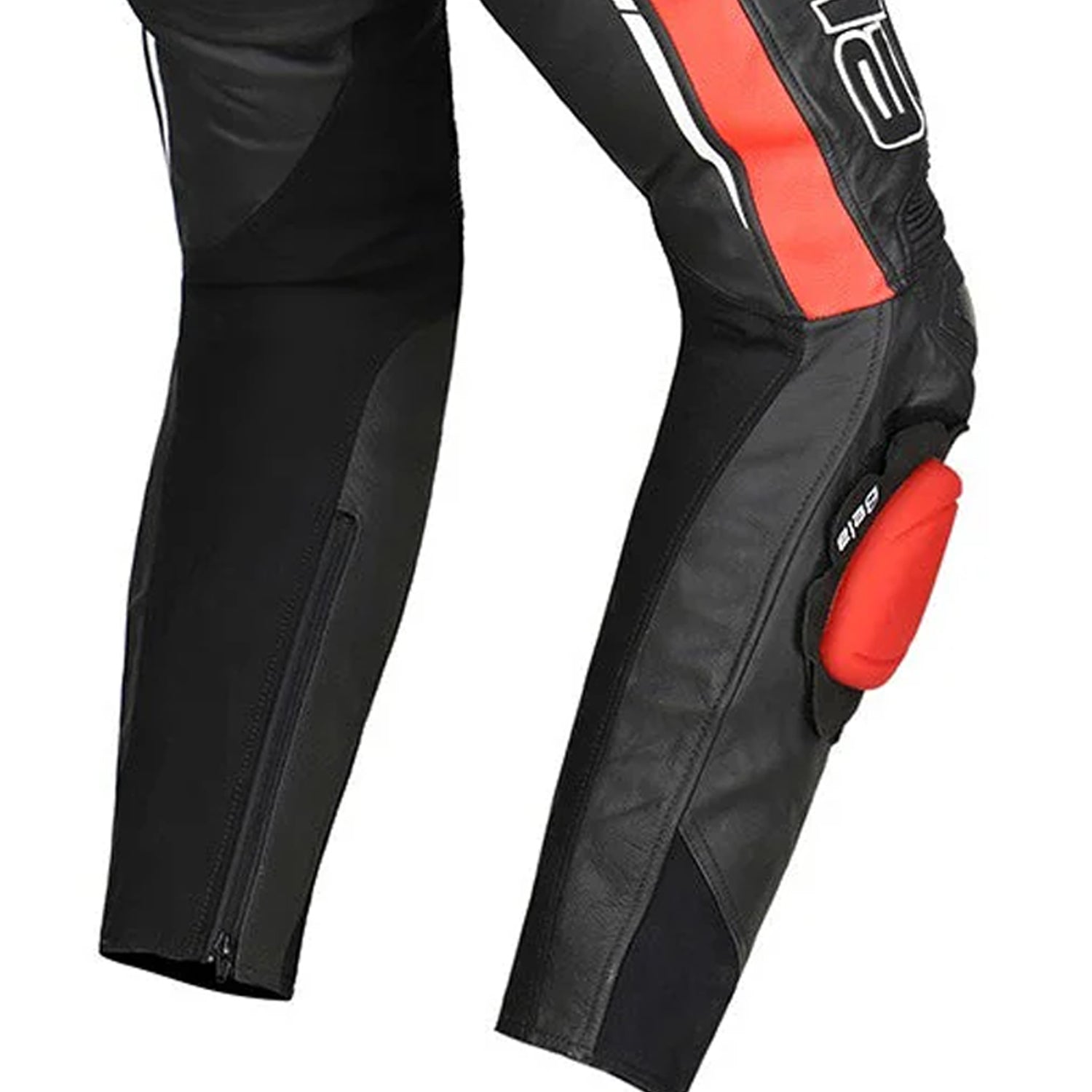 BELA ROCKET PELLE PANTALONI UOMO NERO ROSSO 