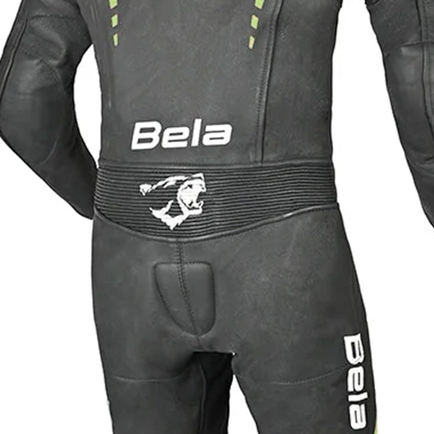 BELA ROLLOVER 1PC TUTA MOTO PELLE BAMBINI NERO GIALLO 