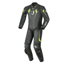 BELA ROLLOVER 1PC TUTA MOTO PELLE BAMBINI NERO GIALLO 