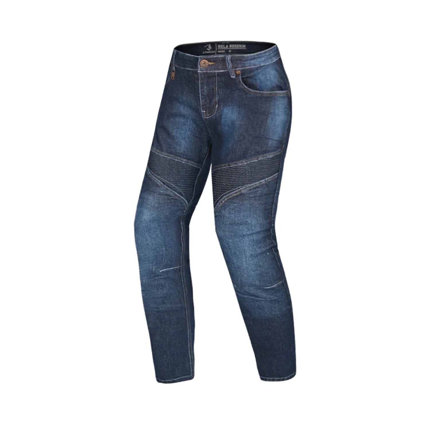 BELA ROSEKIN PANTALONI DONNA JEANS CALZE 32L BLU 