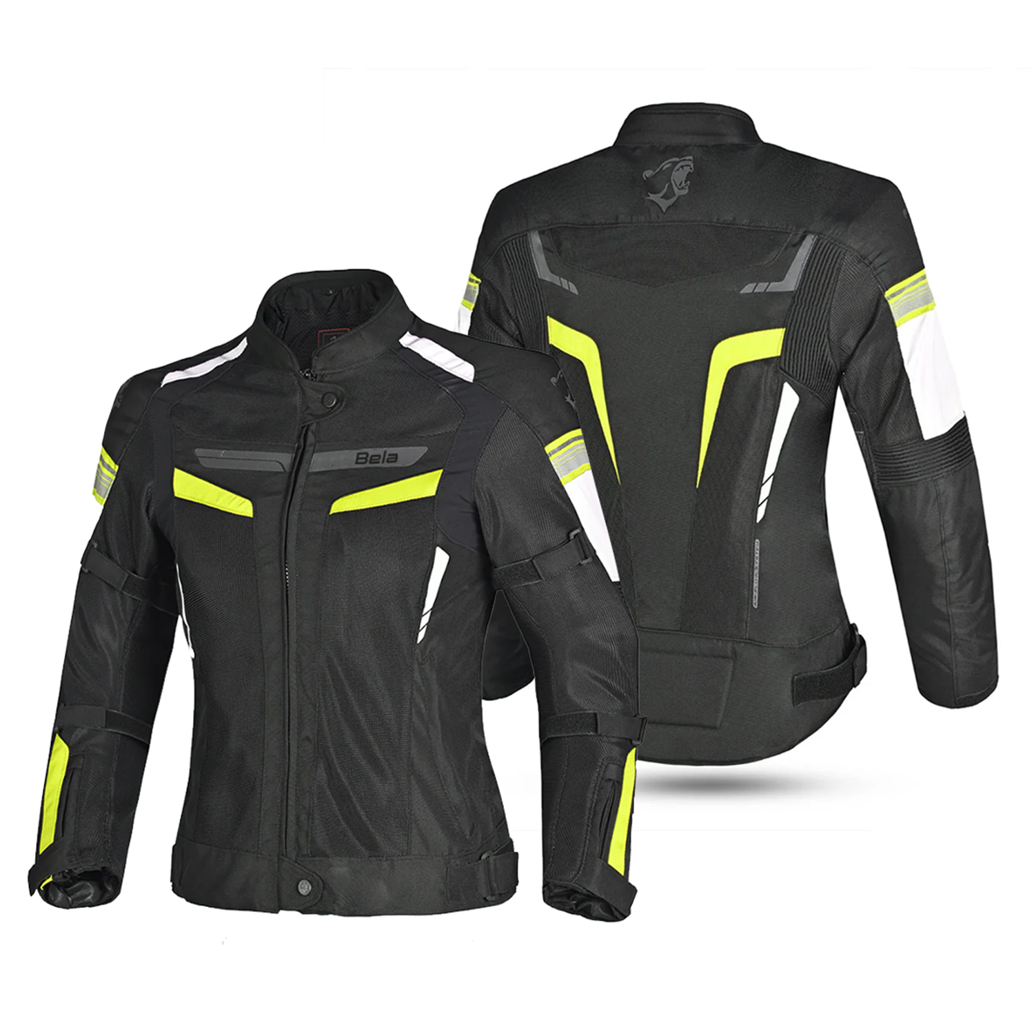 BELA SPRINTER GIACCA DUE STRATI DONNA MOTO FLU NERO GIALLO 