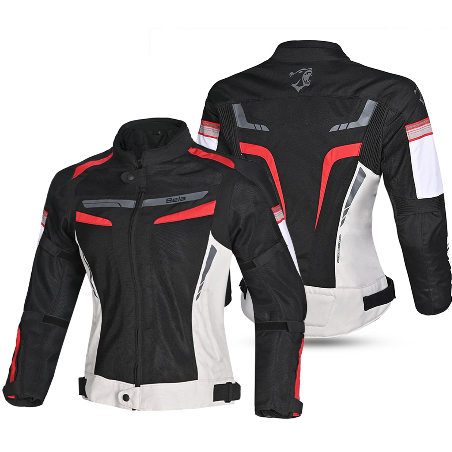 BELA SPRINTER GIACCA DUE STRATI DONNA MOTO NERO/GHIACCIO/ROSSO 