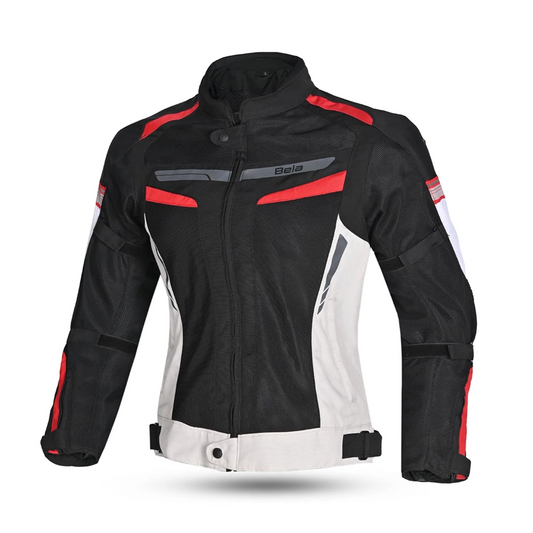 BELA SPRINTER GIACCA DUE STRATI DONNA MOTO NERO/GHIACCIO/ROSSO – Yamoto.it