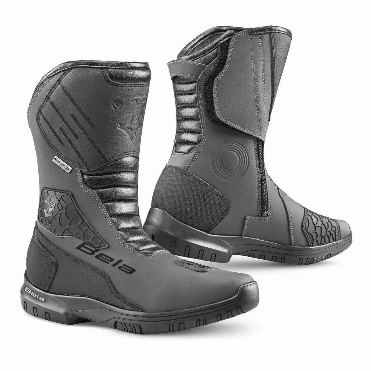 BELA STIVALI GLADIATOR PELLE NERI GRIGI 