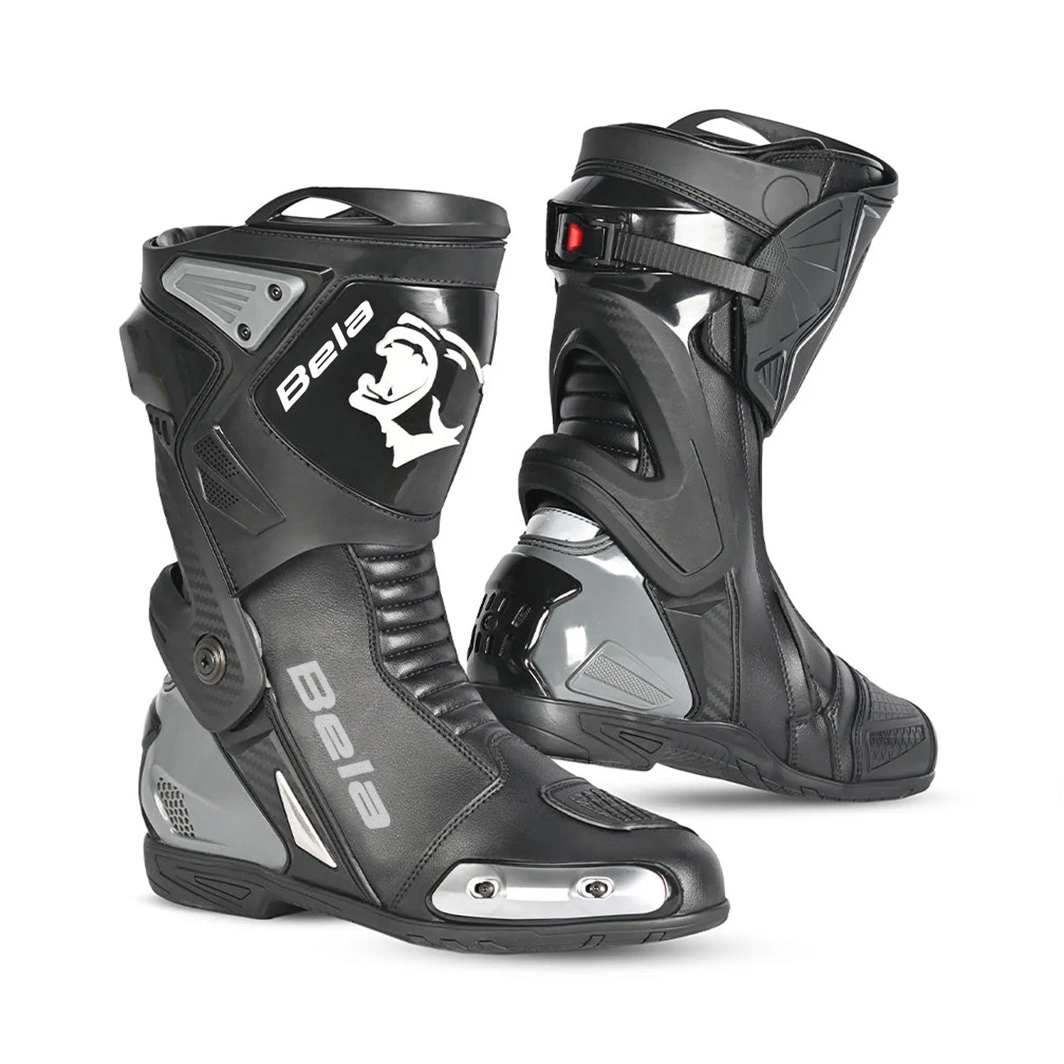 BELA STIVALI MOTO CORSA TURBO TRACK NERO GRIGIO 
