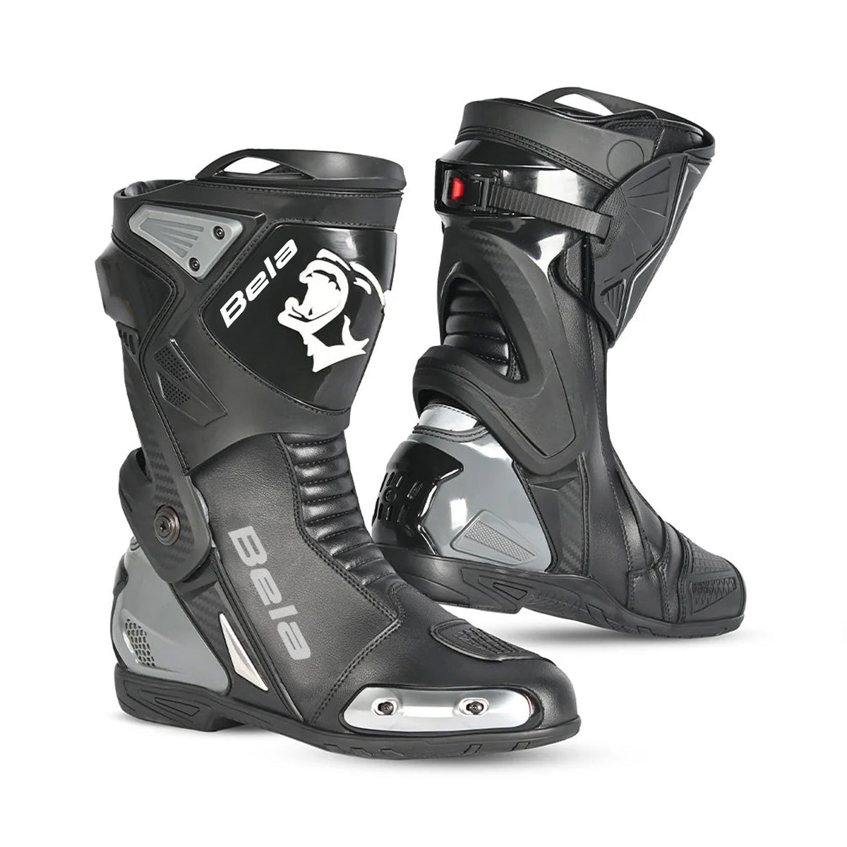 BELA STIVALI MOTO CORSA TURBO TRACK NERO GRIGIO 