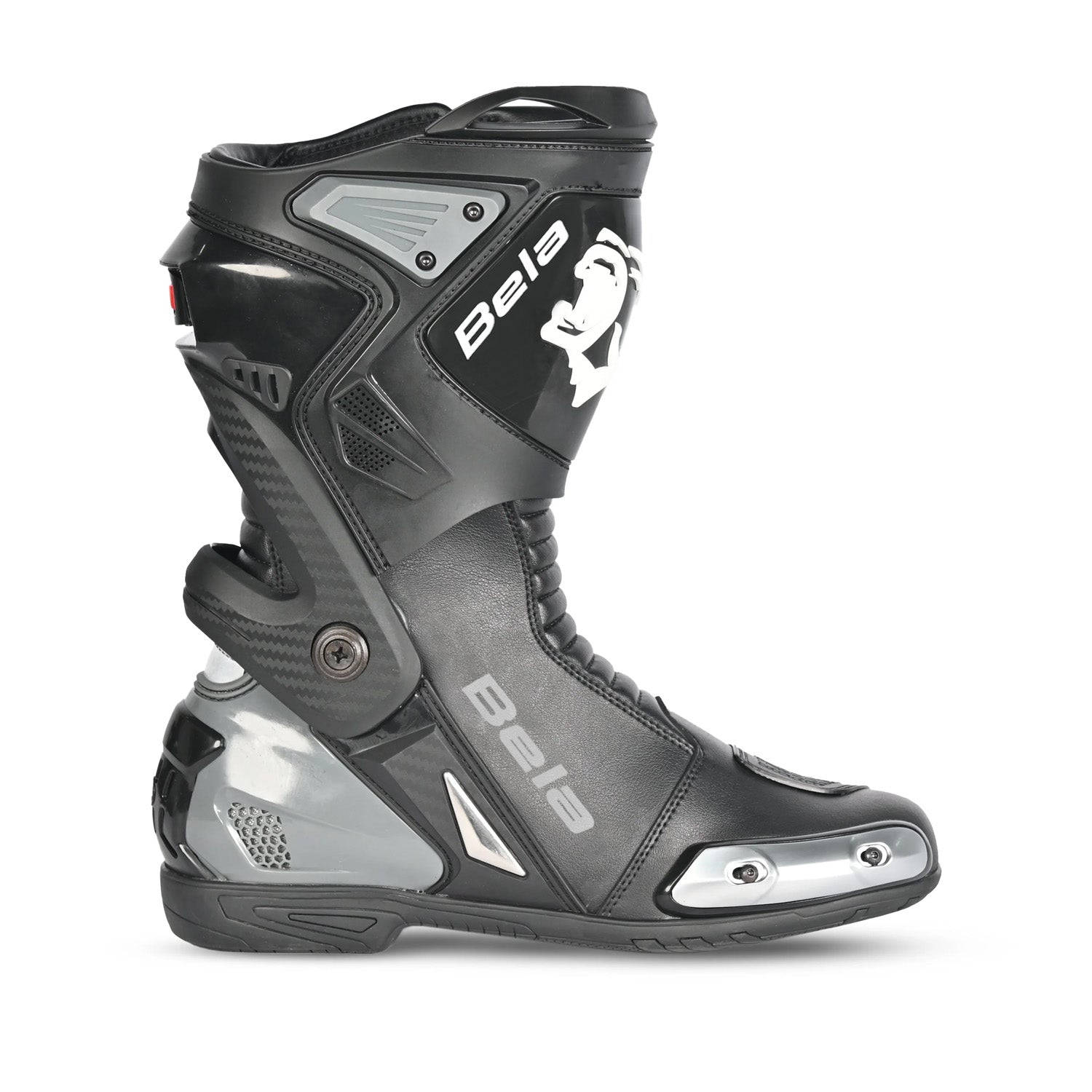 BELA STIVALI MOTO CORSA TURBO TRACK NERO GRIGIO 