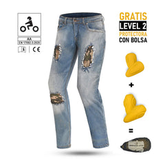 BELA STONE PANTALONI UOMO CAMUFFARE JEANS CHIARO BLU 
