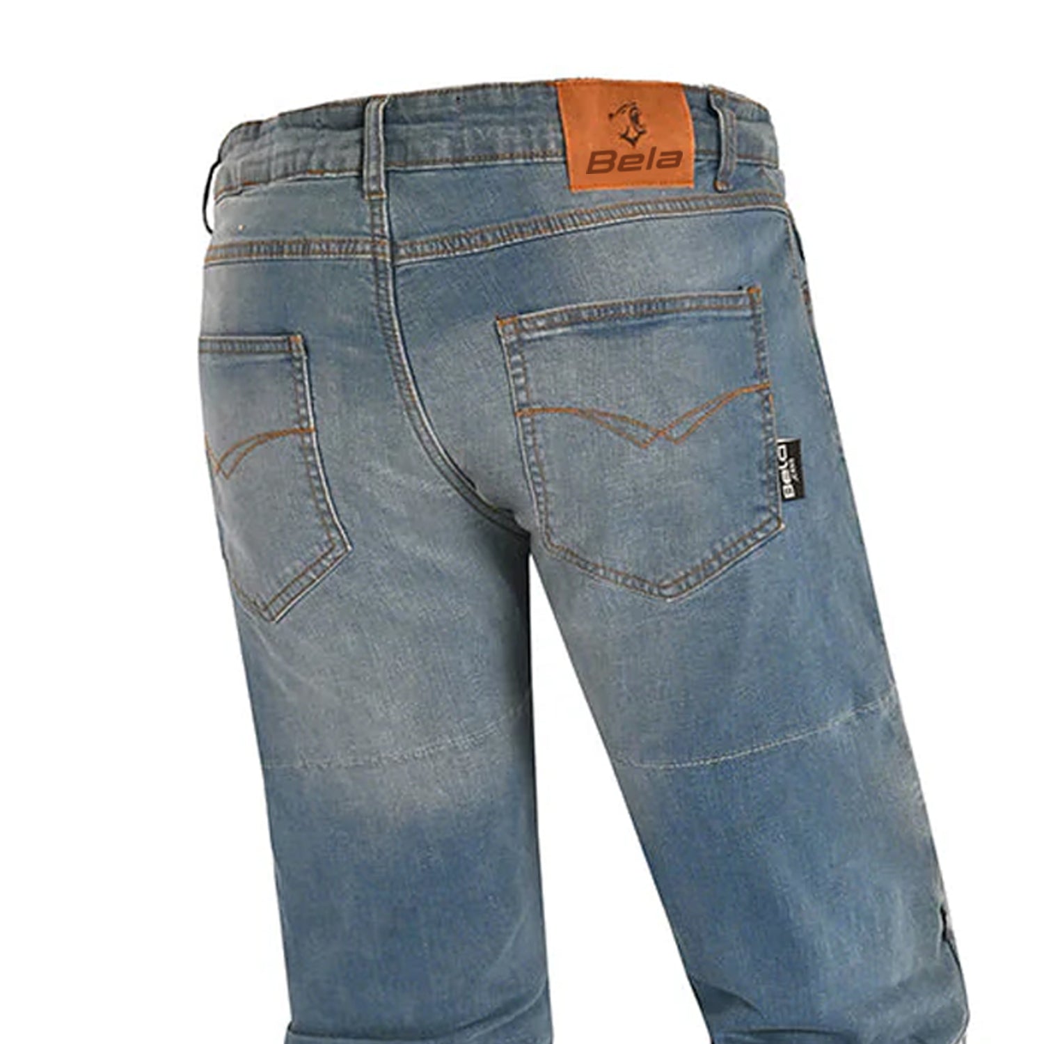 BELA STONE PANTALONI UOMO CAMUFFARE JEANS CHIARO BLU 