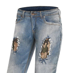 BELA STONE PANTALONI UOMO CAMUFFARE JEANS CHIARO BLU 