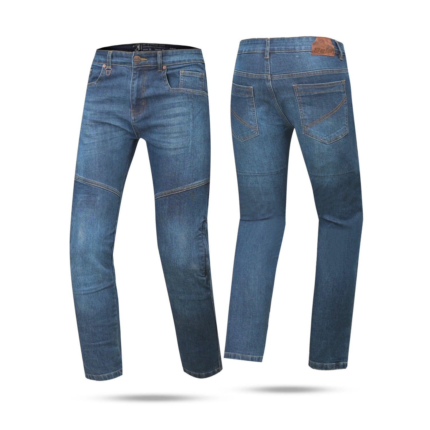 BELA STROKE PANTALONI UOMO JEANS 30L BLU SPRAY 
