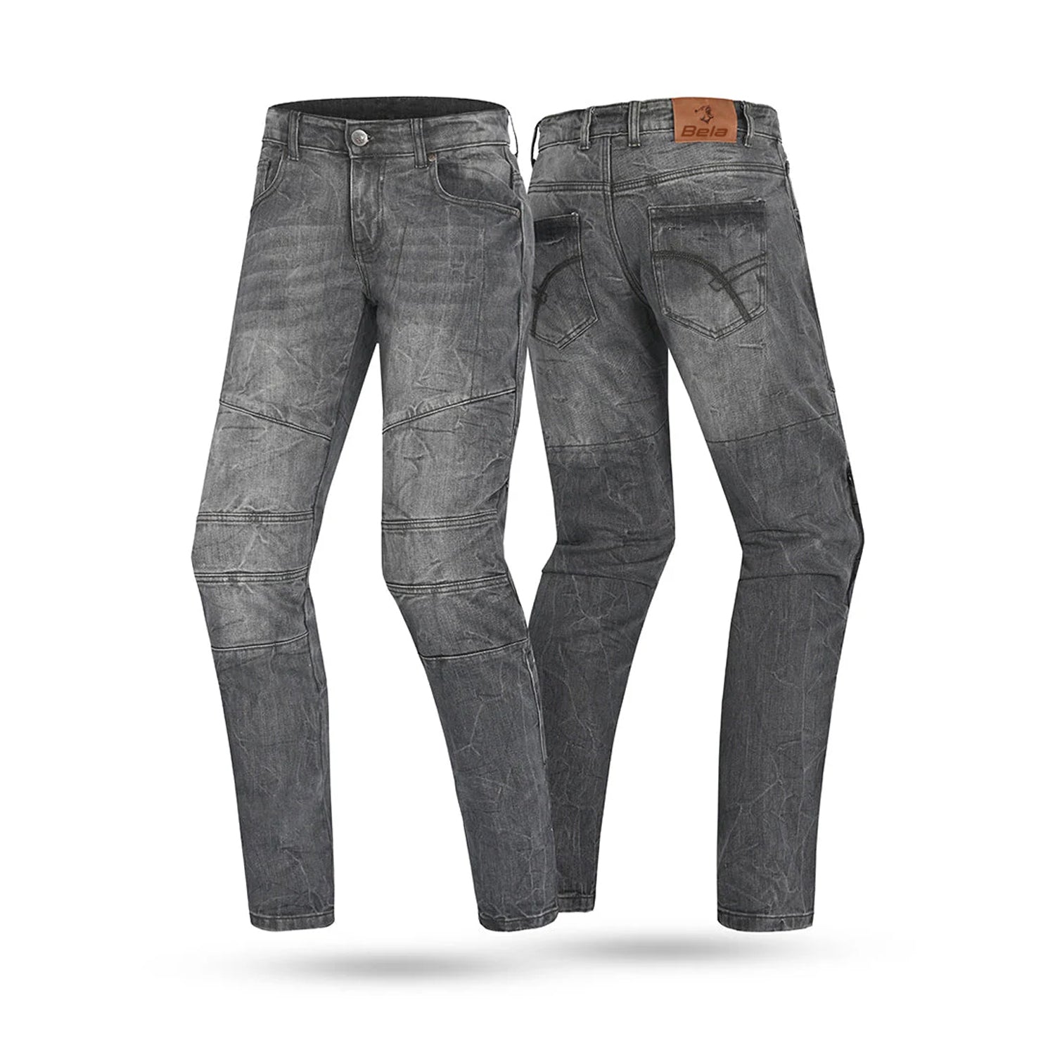 BELA TOM PANTALONI UOMO RIVESTITO CERA JEANS GRIGIO 