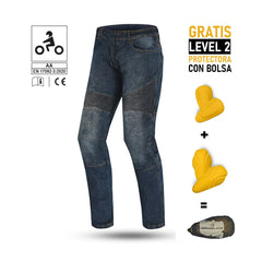 BELA TROPHY KEVLAR RMOTO PANTALONI UOMO JEANS 34L BLU 
