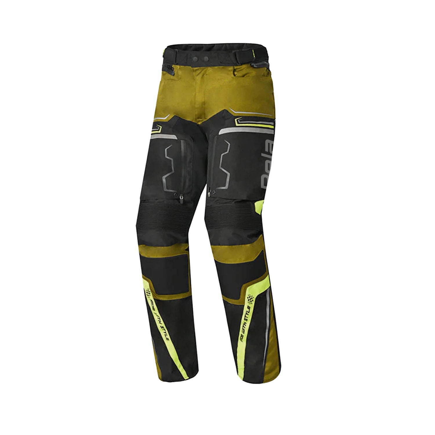 BELA WATSON TESSILE TOURING PANTALONI UOMO NERO MARRONE GIALLO FLUO 