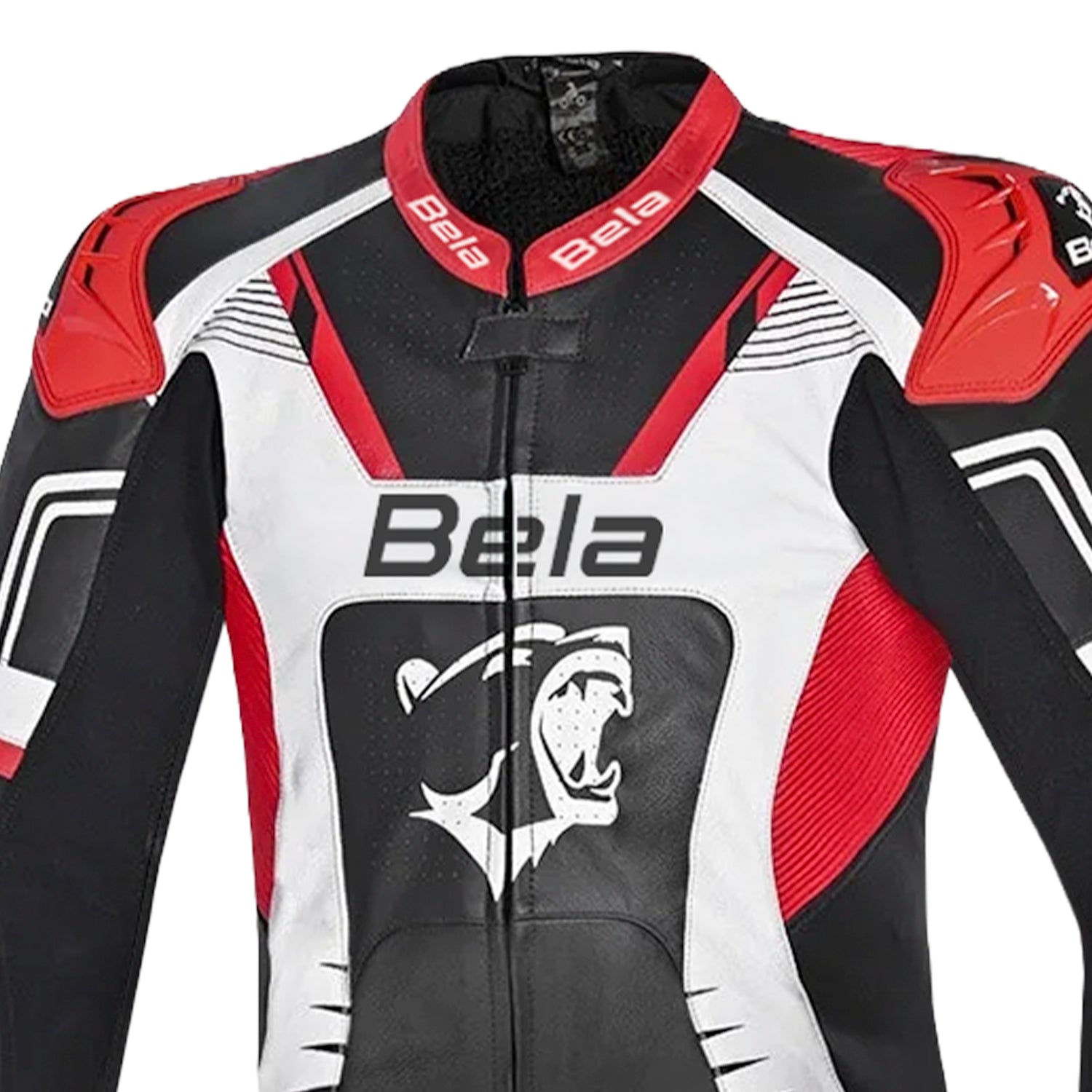 BELA X RACE TUTA IN PELLE 2 PEZZI NERO/BIANCO/ROSSO UOMO 