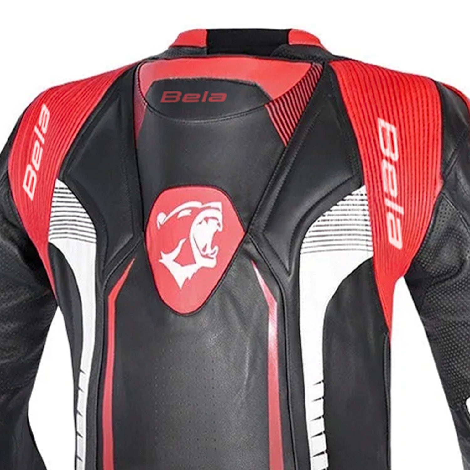 BELA X RACE TUTA IN PELLE 2 PEZZI NERO/BIANCO/ROSSO UOMO 