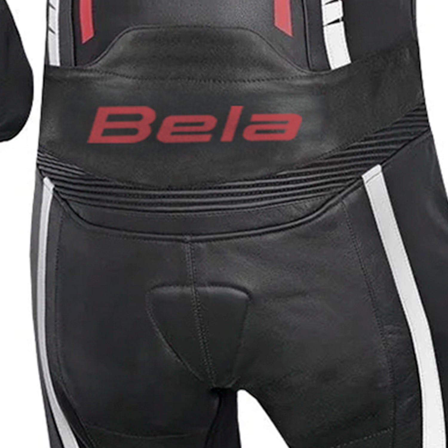BELA X RACE TUTA IN PELLE 2 PEZZI NERO/BIANCO/ROSSO UOMO 