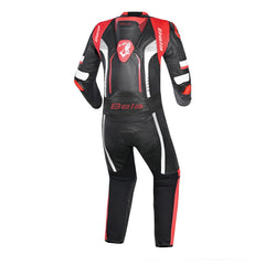 BELA X RACE TUTA IN PELLE 2 PEZZI NERO/BIANCO/ROSSO UOMO 