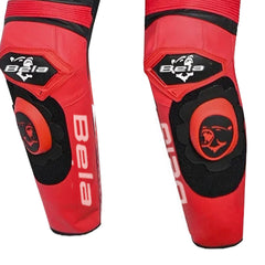 BELA X RACE TUTA IN PELLE 2 PEZZI NERO/BIANCO/ROSSO UOMO 