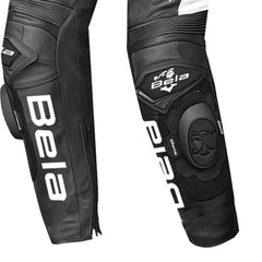 BELA X RACE PELLE PANTALONI UOMO ANTRA NERO BIANCO 